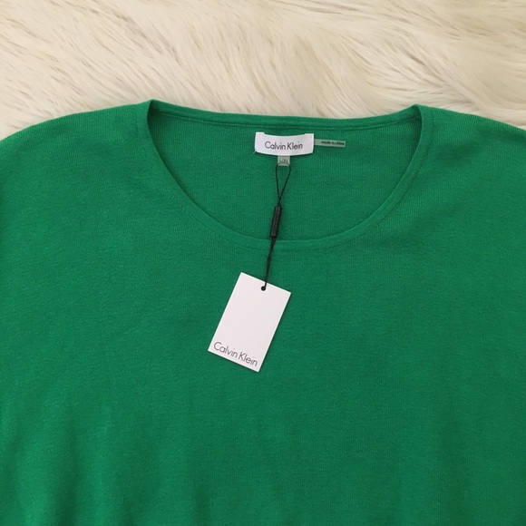 Calvin Klein green poncho sweater - Picture 2 of 8